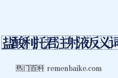 盐酸利托君注射液反义词是什么意思的图片